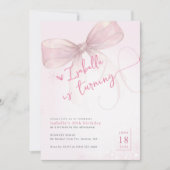 Pink Bow Winter Turning 30 Birthday Themes 招待状 (正面)