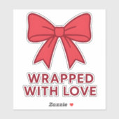 Pink Bow Wrapped With Love Coquette Aesthetic シール (シート)