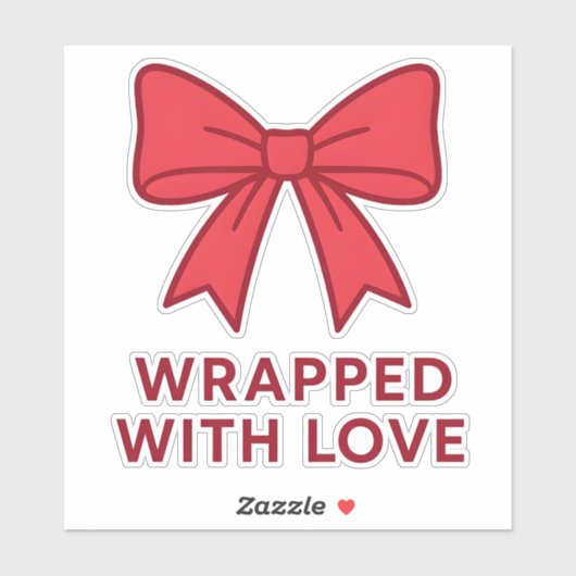 Pink Bow Wrapped With Love Coquette Aesthetic シール (シート)