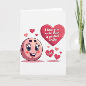 Pink Bowling Ball Love Card カード (正面)