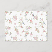 Pink Bows and Wildflowers Details エンクロージャーカード (裏面)