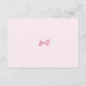Pink Bows Baby Shower アドバイスカード (裏面)