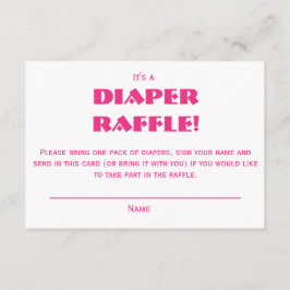 Pink Bows Baby Shower エンクロージャーカード