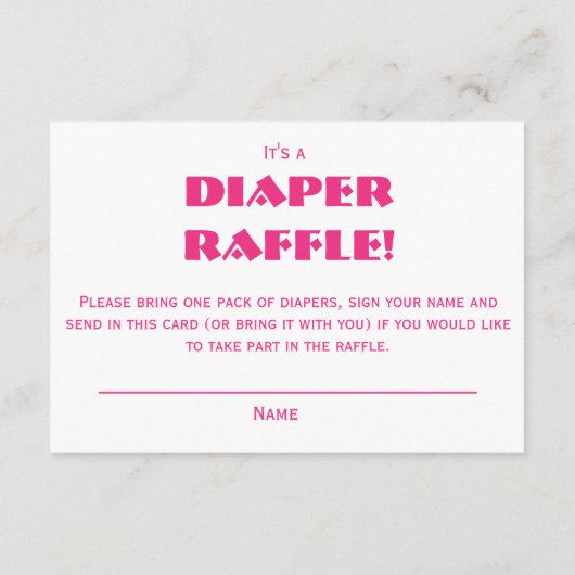 Pink Bows Baby Shower エンクロージャーカード (裏面)