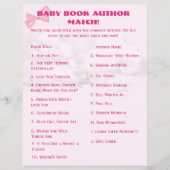 Pink Bows Baby Shower Bingo チラシ (正面)