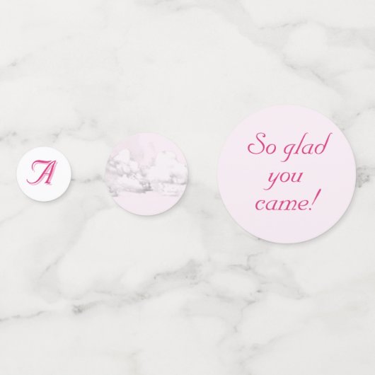 Pink Bows Baby Shower Personalized  コンフェッティ (正面)