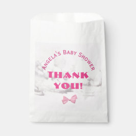 Pink Bows Baby Shower Personalized  フェイバーバッグ