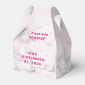 Pink Bows Baby Shower Personalized  フェイバーボックス (裏面サイド)