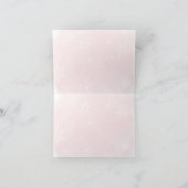 Pink Bows Christmas Tree Winter Thank you card サンキューカード (内部)