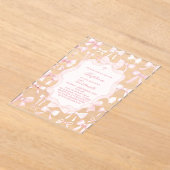 pink bows design Baptism Invitation アクリル招待状 (レイダウン)