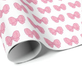 pink bows girly gift wrapping paper ラッピングペーパー (ロールコーナー)