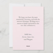 Pink Bows Merry Christmas Tree Card シーズンカード (裏面)