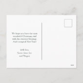 Pink Bows Merry Christmas Tree Postcard シーズンポストカード (裏面)