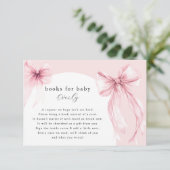 Pink bows modern arch books for baby girl エンクロージャーカード (スタンド正面)