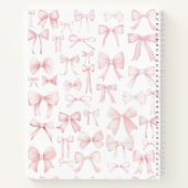pink bows pattern ノートブック (裏面)