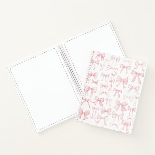 pink bows pattern ノートブック (内部)