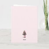 Pink Bows Tree Merry Christmas Card シーズンカード (裏面)