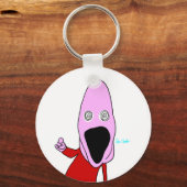 Pink brainwashed puppet pointing キーホルダー (正面)