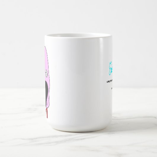 Pink brainwashed puppet pointing コーヒーマグカップ (中央)