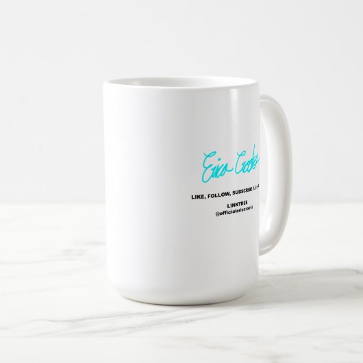 Pink brainwashed puppet pointing コーヒーマグカップ (正面右)