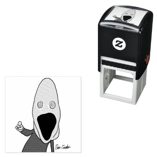 Pink brainwashed puppet pointing セルフインキングスタンプ (インサイチュ)