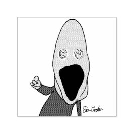 Pink brainwashed puppet pointing セルフインキングスタンプ