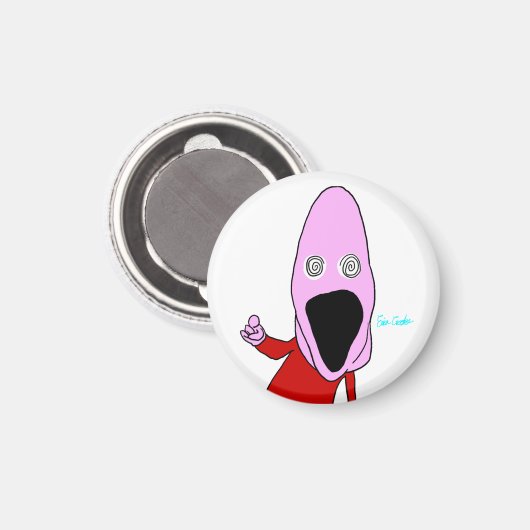 Pink brainwashed puppet pointing マグネット (正面/裏面)