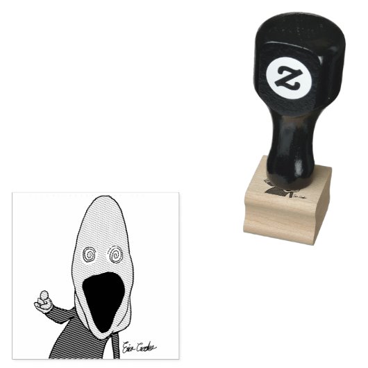 Pink brainwashed puppet pointing ラバースタンプ (押印)