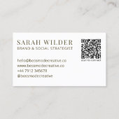 Pink Brand & Social Strategist Business Card 名刺 (裏面)