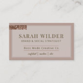 Pink Brand & Social Strategist Business Card 名刺 (正面)