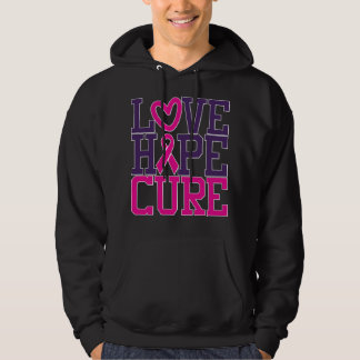 Pink Breast Cancer Awareness Love Hope Cure Heart  パーカ