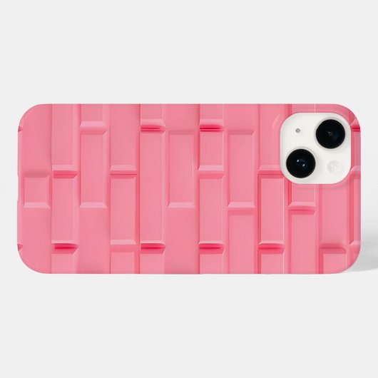 Pink Brick Wall iPhone Case Feminine Style Case-Mate iPhoneケース (裏面 (横))