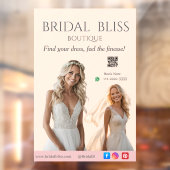 Pink Bridal Bliss Celebrate Love Happiness Wedding ウィンドウサイン (シート2)