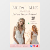 Pink Bridal Bliss Celebrate Love Happiness Wedding ウィンドウサイン (シート)