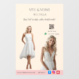 Pink Bridal Bliss Celebrate Love Happiness Wedding ウィンドウサイン