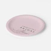 Pink Bridal Shower  ペーパープレート (アングル)