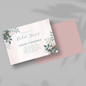 Pink Bridal Shower Elegant Floral Custom 招待状