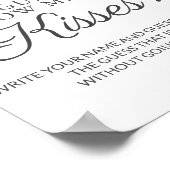 Pink Bridal Shower Guess Kisses Game ポスター (角)