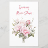 Pink Bridal Shower How well do you know Game Card (裏面)