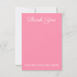Pink Bridal Shower Thank You Card サンキューカード