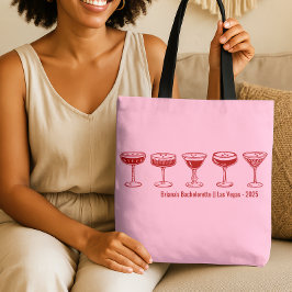 Pink Bridesmaid Espresso Martini Bachelorette トートバッグ