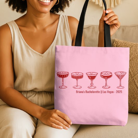 Pink Bridesmaid Espresso Martini Bachelorette  トートバッグ