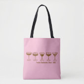 Pink Bridesmaid Espresso Martini Bachelorette  トートバッグ (正面)