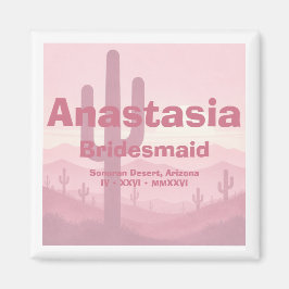 Pink Bridesmaid Gift – Personalized Bridesmaid  マグネット