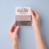 Pink Brochure Cats Groomer Service Offers チラシ (手)