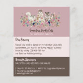 Pink Brochure Cats Groomer Service Offers チラシ (裏面)