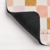 Pink Brown Beige Geometric Pattern Stylish マウスパッド (コーナー)