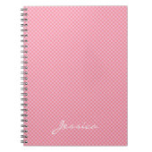 Pink Brown Beige Geometric Personalized ノートブック (正面)