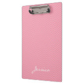 Pink Brown Beige Geometric Personalized Clipboard クリップボード (左)