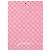 Pink Brown Beige Geometric Personalized Clipboard クリップボード (裏面)